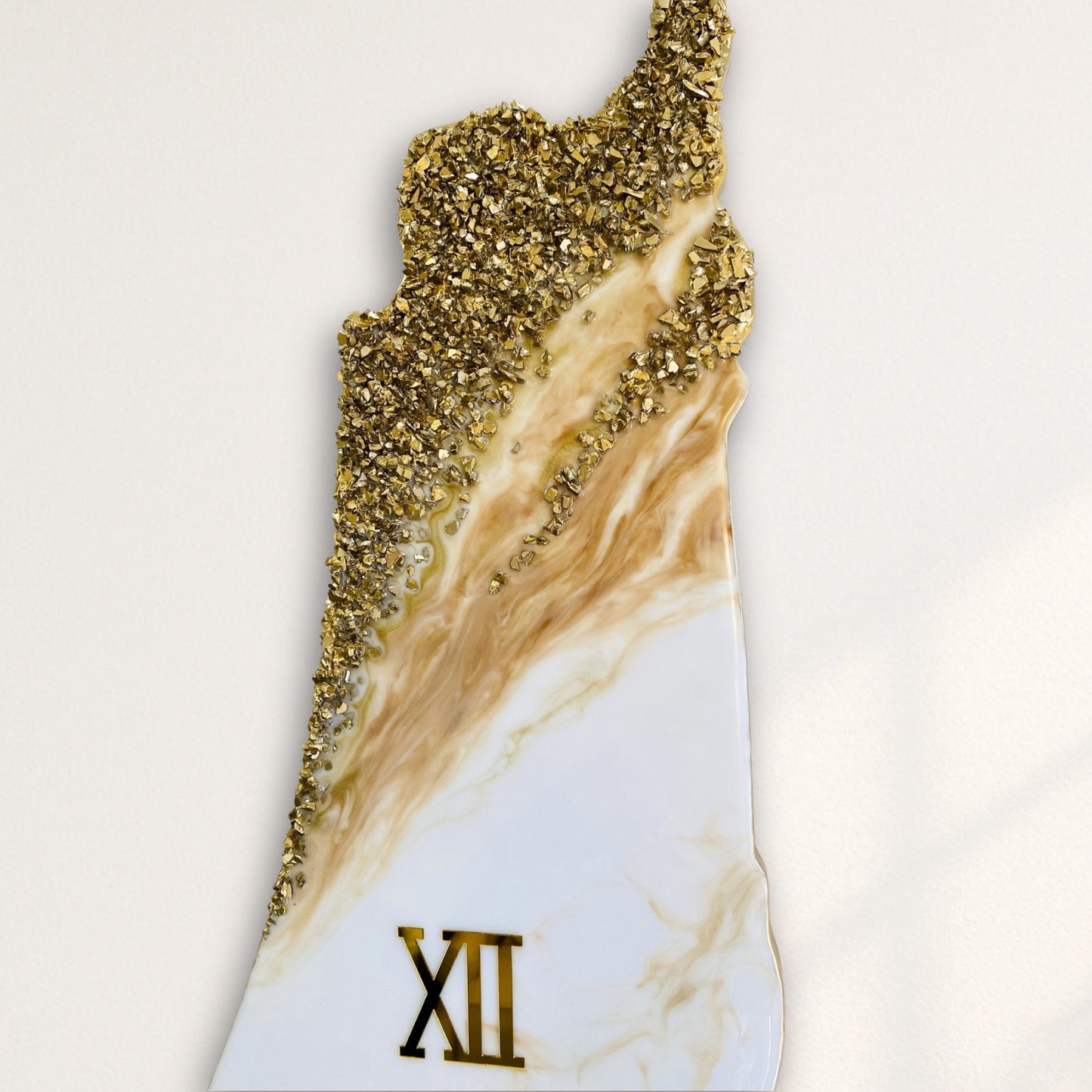 Palestine Map, Golden Wall Clock - Resin Coating | Perfect Gift
