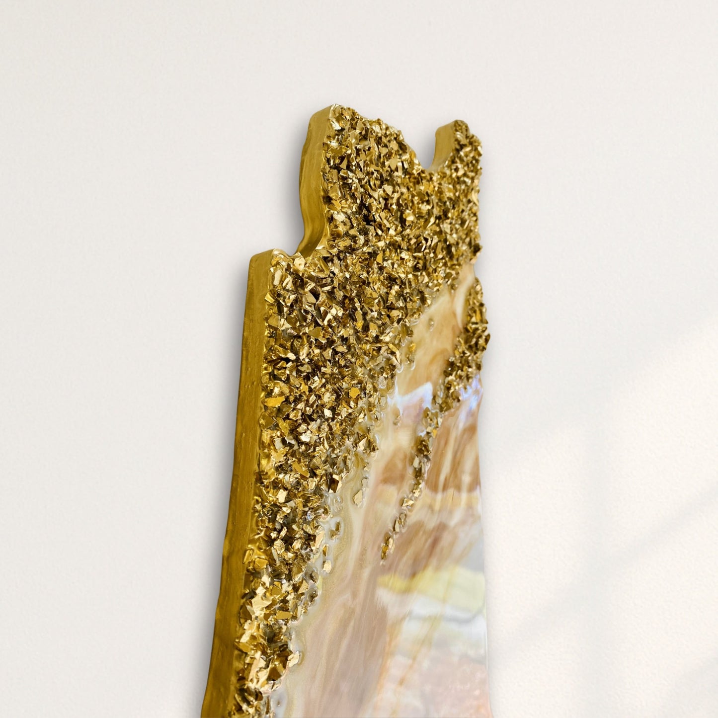 Palestine Map, Golden Wall Clock - Resin Coating | Perfect Gift