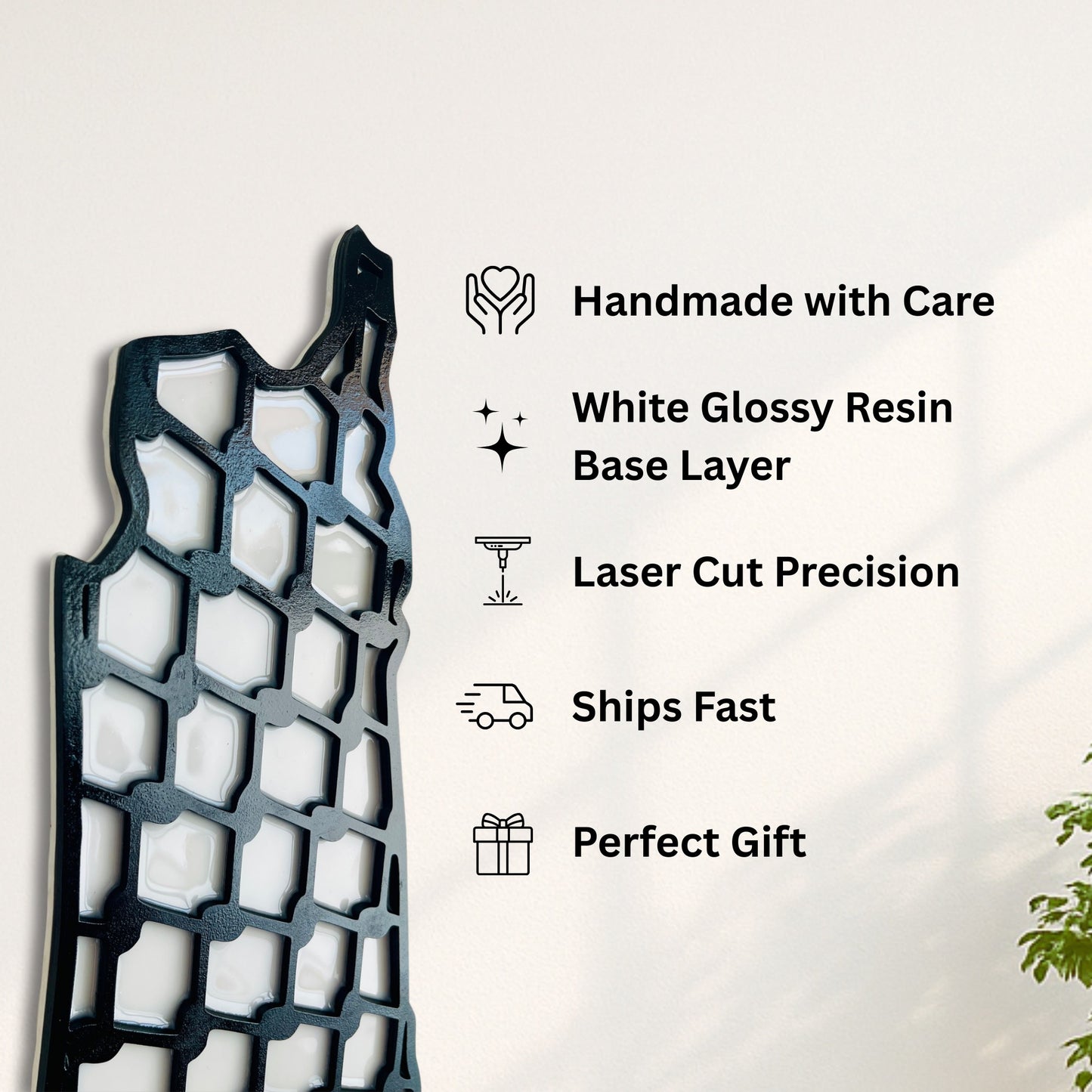 Palestine Map, Black keffiyeh - Resin Finish | Perfect Gift