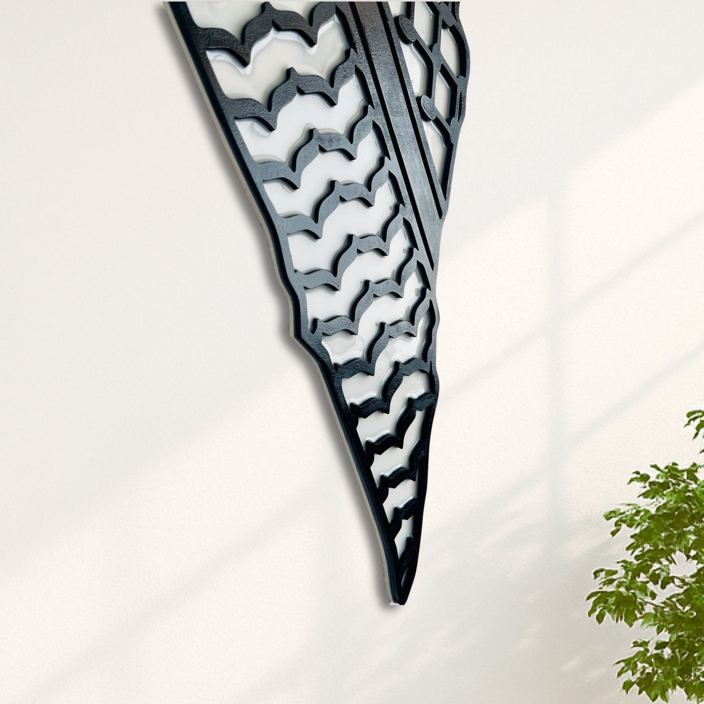 Palestine Map, Black keffiyeh - Resin Finish | Perfect Gift