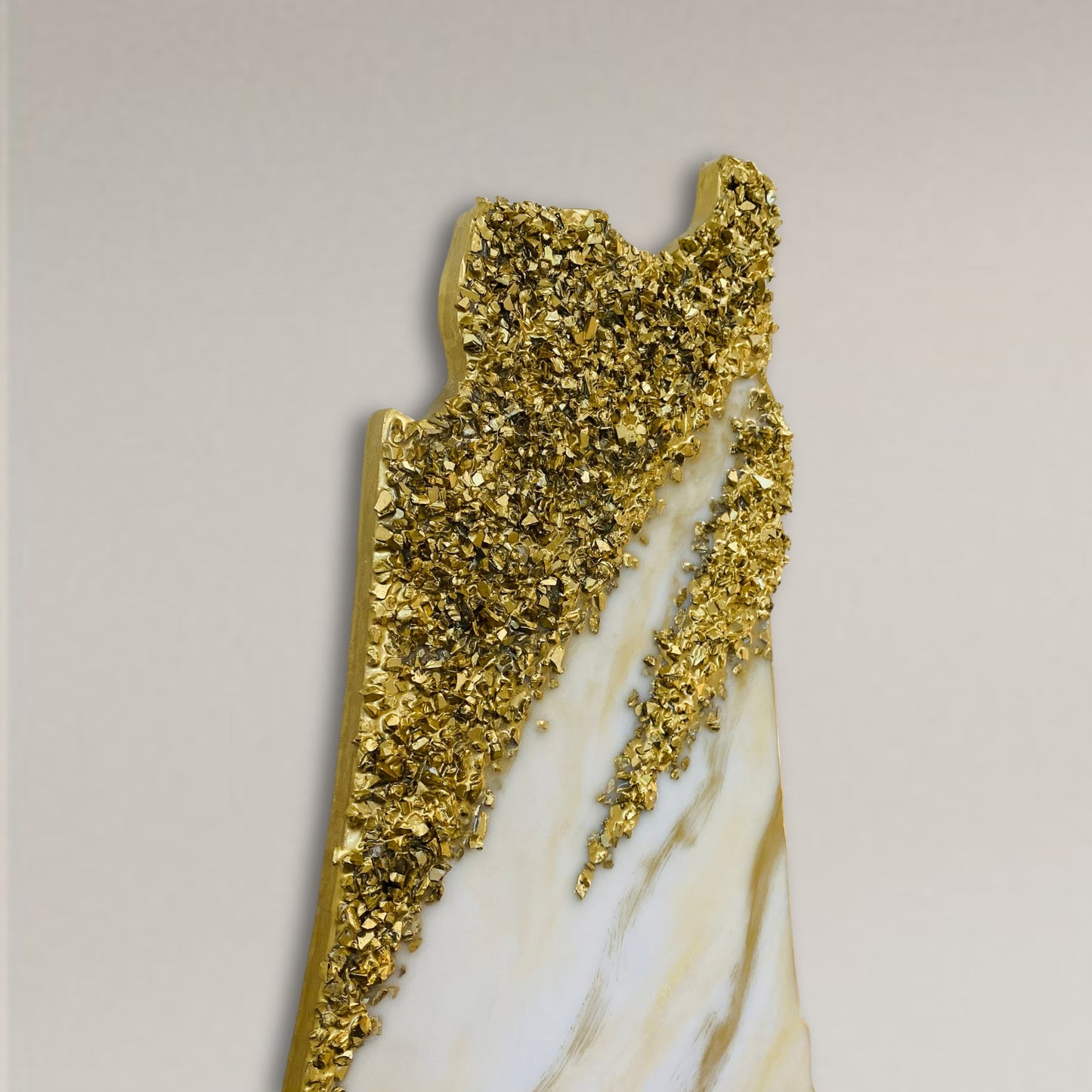 Palestine Map, Golden Wall Clock - Resin Coating | Perfect Gift