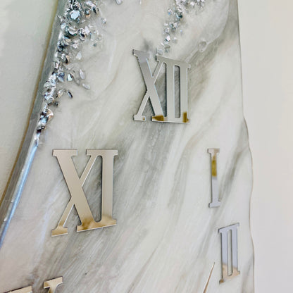 Palestine Map, Silver Wall Clock - Resin Coating | Perfect Gift