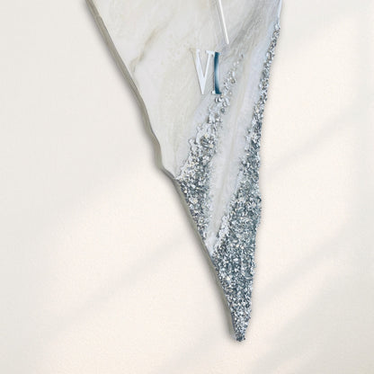 Palestine Map, Silver Wall Clock - Resin Coating | Perfect Gift