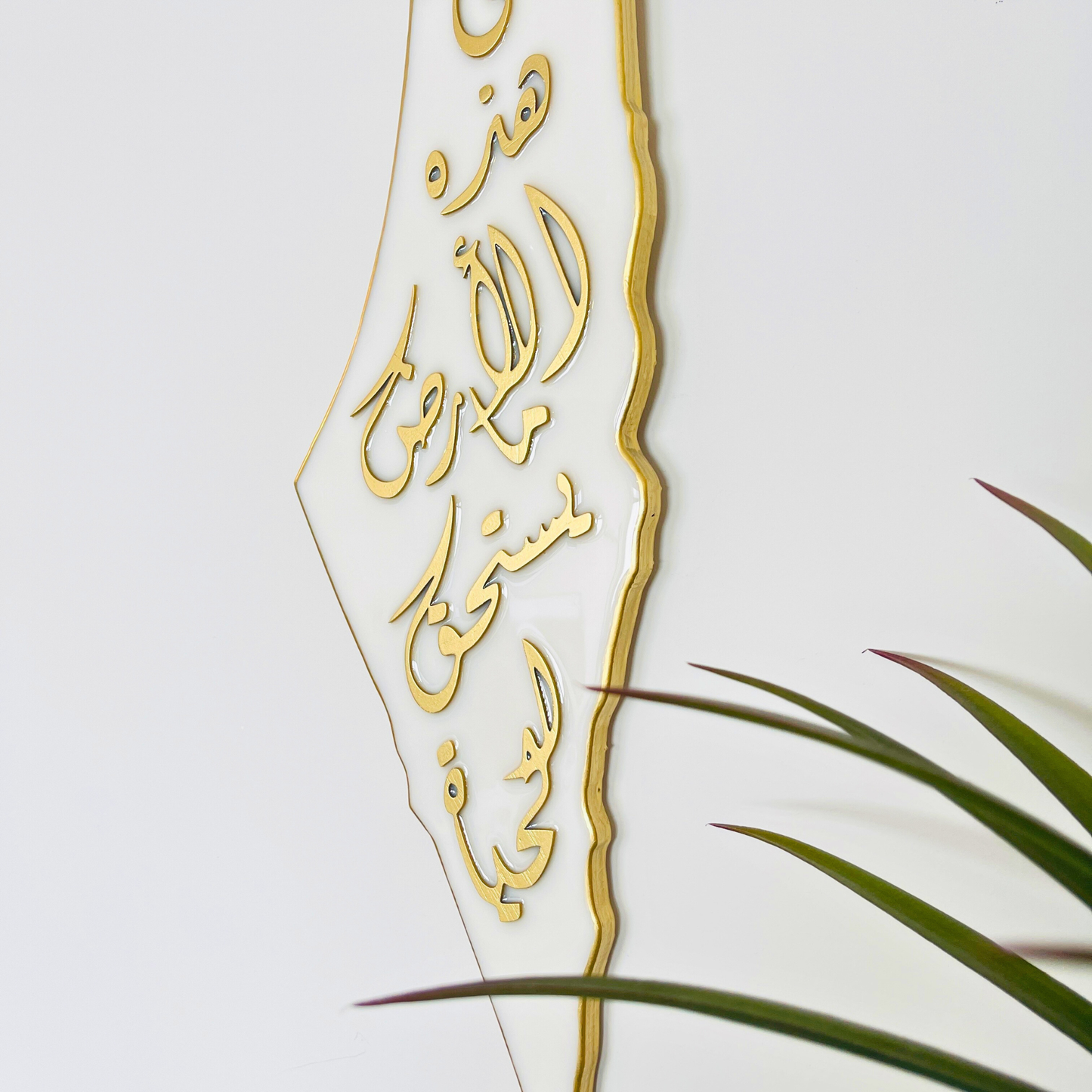 Palestine Map, Mahmoud Darwish Poem - Resin Finish | Perfect Gift